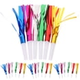 thumbnail image 1 of 24 silbatos metálicos con flecos brillantes para hacer ruido, juguetes para niños, recuerdos de fiesta de cumpleaños (colores variados), 1 of 5