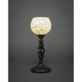 thumbnail image 1 of Toltec Lighting 61-DG-405 Elegant Mini Table Lamp Shown In Dark Granite Finish With 6" Mystic Seashell Glass, 1 of 1