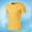 Yellow, variant on Zylanna Men's Casual Shirts Tee, Crew Neck Short Sleeve Solid Color Stretch Fit Gym Workout Breathable Summer Tops for Man Khaki Size 2XL