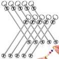 thumbnail image 4 of KAKOWELY 10 Pcs Beadable Keychains Beaded Keychain Blanks Keychain Bars Keychain Making Supplies For Crafts Pendants Making,3.39"X0.28"X0.28", 4 of 5