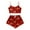 Red, variant on YuYuBao Womens Pajamas Sets Christmas Cartoon Deer Print Shorts Lace Trim Cami Top Shorts Sleepwear Pajamas Sets