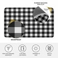 thumbnail image 3 of Black White Plaid Door Mat Indoor Outdoor, Modern Simple Buffalo Check Gingham Non Slip Welcome Mat with Rubber Backing, Absorbent Fabric Front Door Mats Entryway Rug for Home Patio Entrance 18"x30", 3 of 8