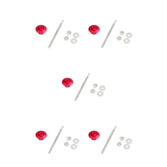 ZheElen Lightweight And Stylish Hood Lock For Car Modification Multiple Sizes red DP17-32 5Set