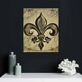 thumbnail image 5 of Nawypu  - Canvas Wall Art - Fleur De Lis Flower on Vintage Abstract Background - Gallery Wrap Modern Home Art | Ready to Hang, 5 of 5