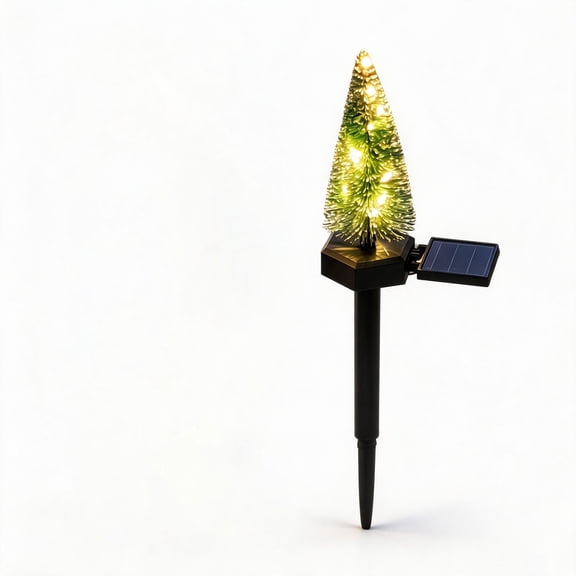 Fmbmuo Home Decor Outdoor Solar Powered Mini Christmas Tree Lights LED Stake Lamp with 2 Modes Wall Decor,Multicolor