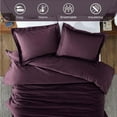 thumbnail image 5 of Superior Solid Cotton Flannel Duvet Cover Set, Full/ Queen, Purple, 5 of 10