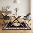 thumbnail image 3 of ODIKA 5'x7' Washable Area Rug Easy Care, Non-Shedding, Pet Friendly, Round Boho Gothic Vintage Southwestern Border Distressed Astrology for Small Living Room, Bedroom, 3 of 7