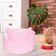 thumbnail image 1 of Caja de arena para gatos con parte abierta, bandejas de arena para mascotas con lados altos, bandejas de arena prácticas para hámsteres, cone Rosa, 1 of 9