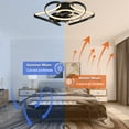 thumbnail image 4 of Cusp Barn 22 Inch Ceiling Fan with Light, Modern Low Profile Flush Mount Dimmable LED 3 Color Ceiling Light 6 Speeds Indoor Reversible Ceiling Fan for Bedroom Living Room, 4 of 9