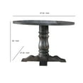 thumbnail image 2 of Acme Furniture Leventis Dining Table with Pedestal, Weathered Gray (1Set/2Ctn) 47"W x 47"L x 30"H, 2 of 6