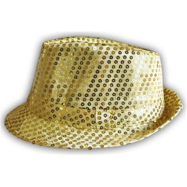 Western Fashion Chapeau Fedora à Sequins (Or)