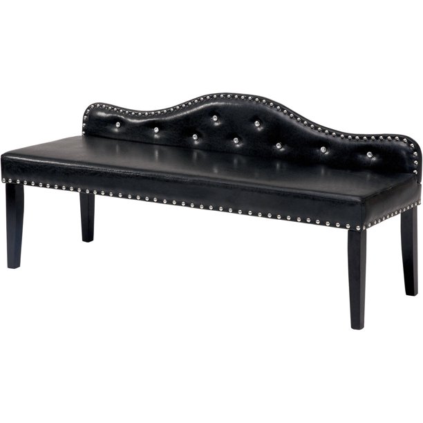 Furniture of America Marina Contemporary Faux Leather Accent Bench