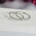 thumbnail image 4 of 2.34ct Princess Cut Bridal Wedding Engagement Ring Diamond Simulated 925 Sterling Silver Anniversary Ring SKU:00148, 4 of 5