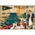 thumbnail image 2 of Joan Llaverias 24x18 Black Ornate Framed Double Matted Museum Art Print Titled: Real Club De Barcelona (1902), 2 of 5