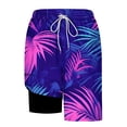 thumbnail image 4 of Aobny Men's Shorts Board Hawaiian with Liner Bottom Casual Slim Plus Size Work Clothes,XXL, 4 of 6