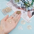 thumbnail image 3 of 32 Pcs 4 Styles Round Filigree Charms Brass Hollow Charms Flower Filigree Pendants Metal Embellishments, 3 of 7