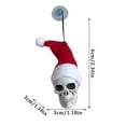 thumbnail image 3 of Christmas Hat Skull Ornament, Edgy Holiday Decoration for Christmas Tree Decorations, Christmas Decorations Indoor, Alternative Theme Party Decor, 3 of 8