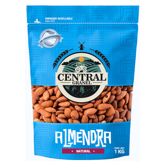 Almendra Natural Central Granel 1kg Snack Saludable Frutos Secos