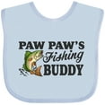 thumbnail image 3 of Inktastic Paw Paw's Fishing Buddy Boys Baby Bib, 3 of 4