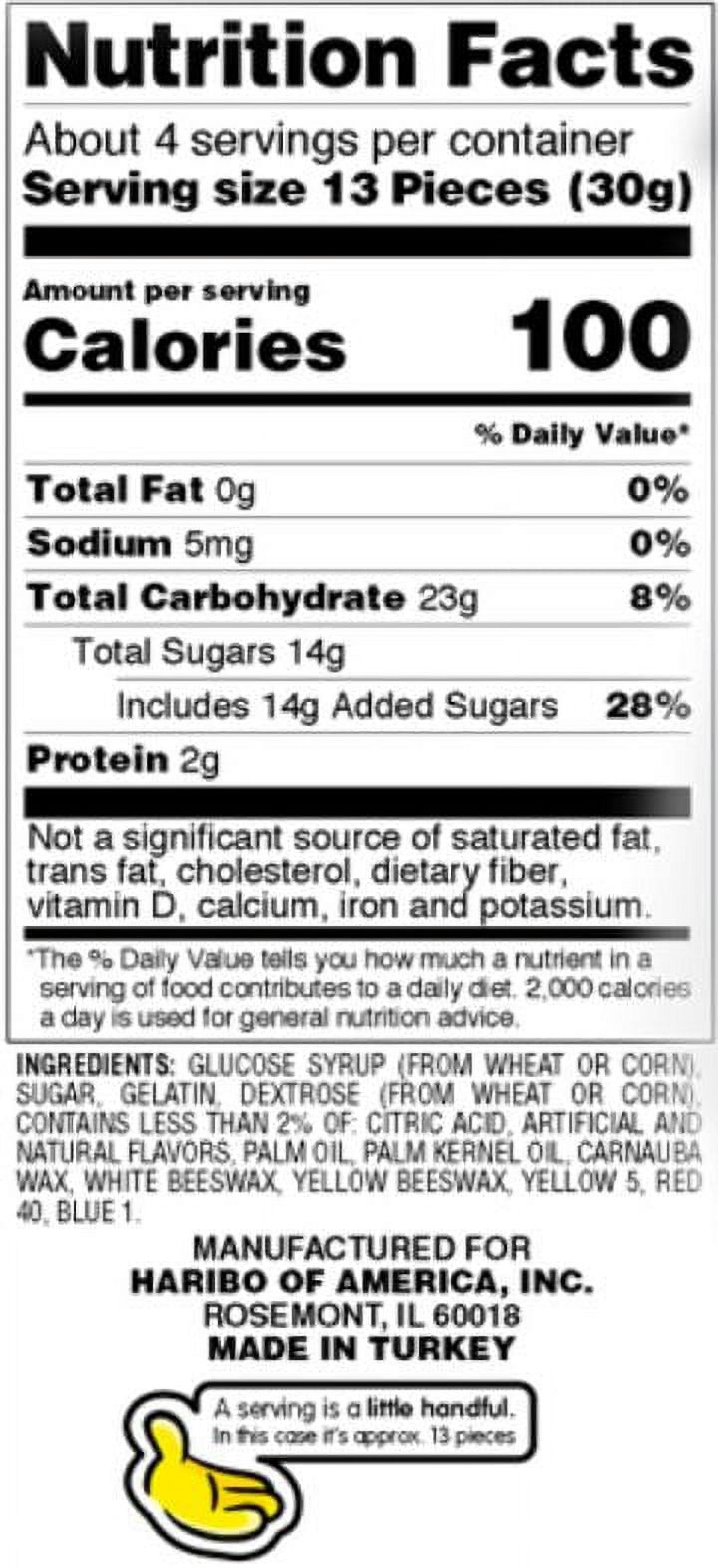HARIBO Goldbears Gummy Bears Original Assorted Fruit Flavor Candy Gummies, 4 oz Bag