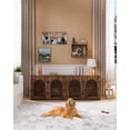 thumbnail image 3 of Dog Crate Furniture, 71" Heavy Duty Dog Kennels with Divider, Pads, Side Table, TV Cabinet, 3 of 6