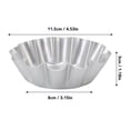 thumbnail image 2 of Suodoka 2-Pack Flower-Shaped Aluminum Alloy Tart & Cake Mold – Non-Stick, Dishwasher Safe, Versatile for Bread, Mousses & Tarts, 2 of 7
