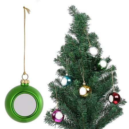 

Fogcroll 6cm Christmas Tree Color Ball Shatterproof High Gloss Electroplating Bright Color Reusable Scene Layout Lanyard Xmas Party Decor Hanging Ball Pendant Party Supplies