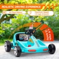 thumbnail image 3 of Qaba 6V Electric Ride-On Go Kart - Blue, PP & Metal, 33.5" x 27.6" - Fun for Outdoor Play & Safe Rides, 3 of 7