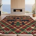 thumbnail image 2 of Design&I 4'x6' Ultra Soft Area Rug, Cabin Wildlife Forest Southwestern Motif Farmhouse Plaid Border Playful None Fluffy Washable Non Shedding for Bedroom Living Room Home Office, 2 of 7