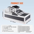 thumbnail image 6 of Tortoise Habitat Wooden Tortoise House Indoor/Outdoor 3-Room 44x25.6x24in, 6 of 8