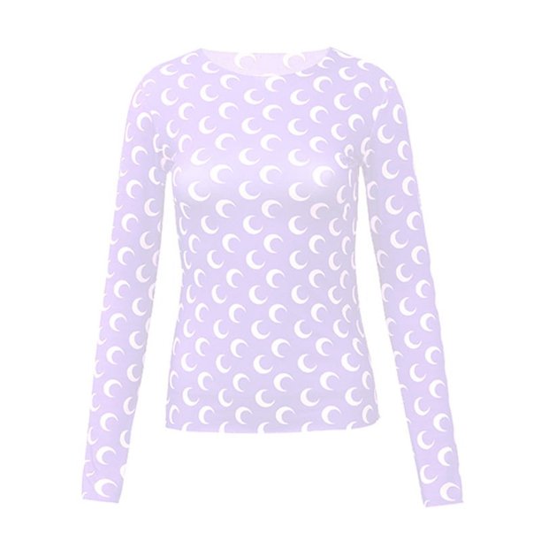 Camisa de protección solar con capas y mangas largas estampadas con interior de seda helada para mujer