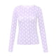 thumbnail image 1 of Camisa de protección solar con capas y mangas largas estampadas con interior de seda helada para mujer, 1 of 4