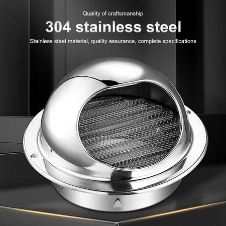 

Mairbeon 50-200mm Anti-rust Wall Air Vent Fixed Buckle Rainproof Polished Thickened Grille Ventilation Cover for Outsides