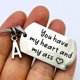 thumbnail image 2 of Llavero divertido personalizado You Have My Heart, regalo del Día de San Valentín para novio, pareja, regalo para novia, regalo travieso, 2 of 4