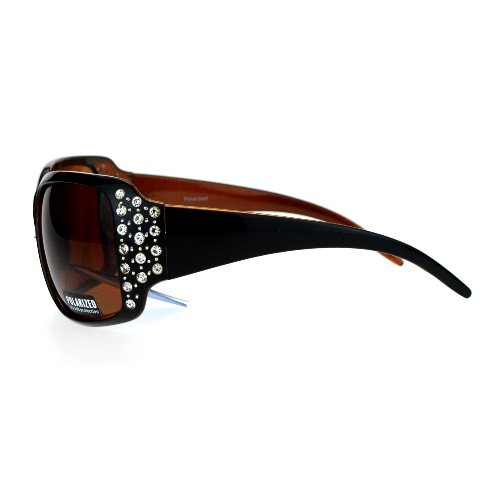 SA106 Large Adult Frame Polarized Lens Oversize Rhinestone 