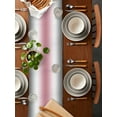 thumbnail image 2 of nqOlkjepod Gray Pink Table Runner 72 Inches Long Farmhouse Dress Scarves, Modern Gradient Geometric Dining Tablerunner for Coffee Table/Kitchen Island/Party Décor, 18" x 72", 2 of 8