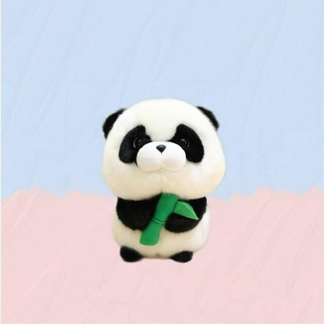 Lindo peluche regordete, panda abrazando bambú, muñeco de peluche suave, figura de peluche adorable para niños y coleccionistas, 7.1 pulgadas