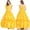 Jaune, variante sur Robe de Fête d'Halloween pour Femme, Costume de Princesse Belle avec Jupon et Manche