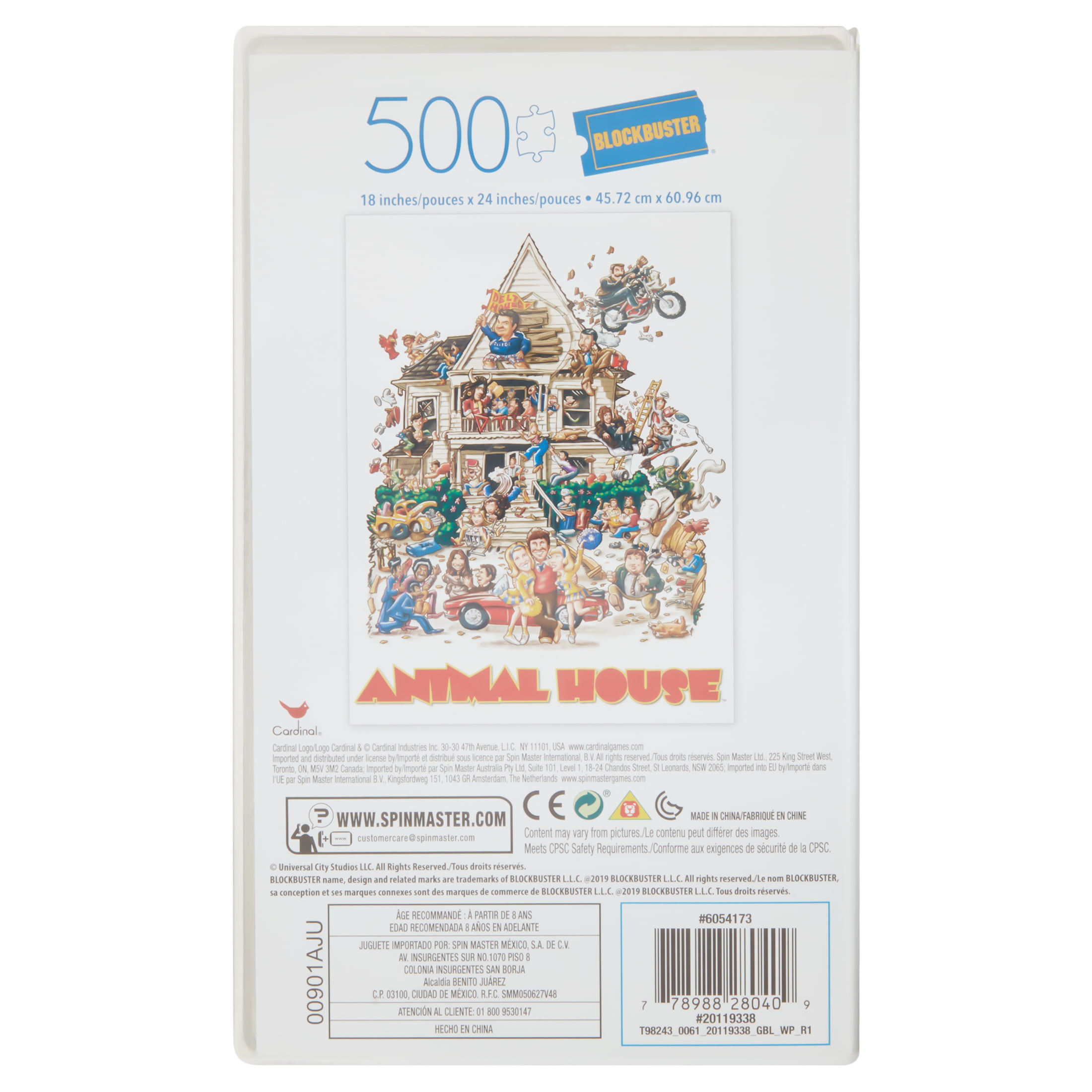 Animal House Movie 500-Piece Puzzle in Plastic Retro Blockbuster VHS Video  Case - Walmart.com