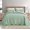 Green, variant on Tritard 3-Piece Oversized King Quilts Bedspread 128x120 Extra Wide Lightweight Coverlet Set, Grey