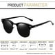 thumbnail image 4 of Gafas de Sol Joopin Semi Sin Montura con Armazón de Cuerno Negro Polarizadas UV, 4 of 6