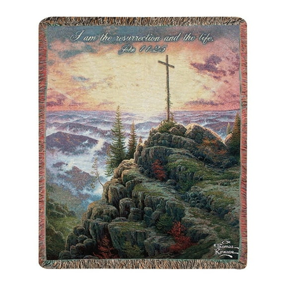Sunrise w/ Verse Tapestry Throw 50"x60" 100% Cotton