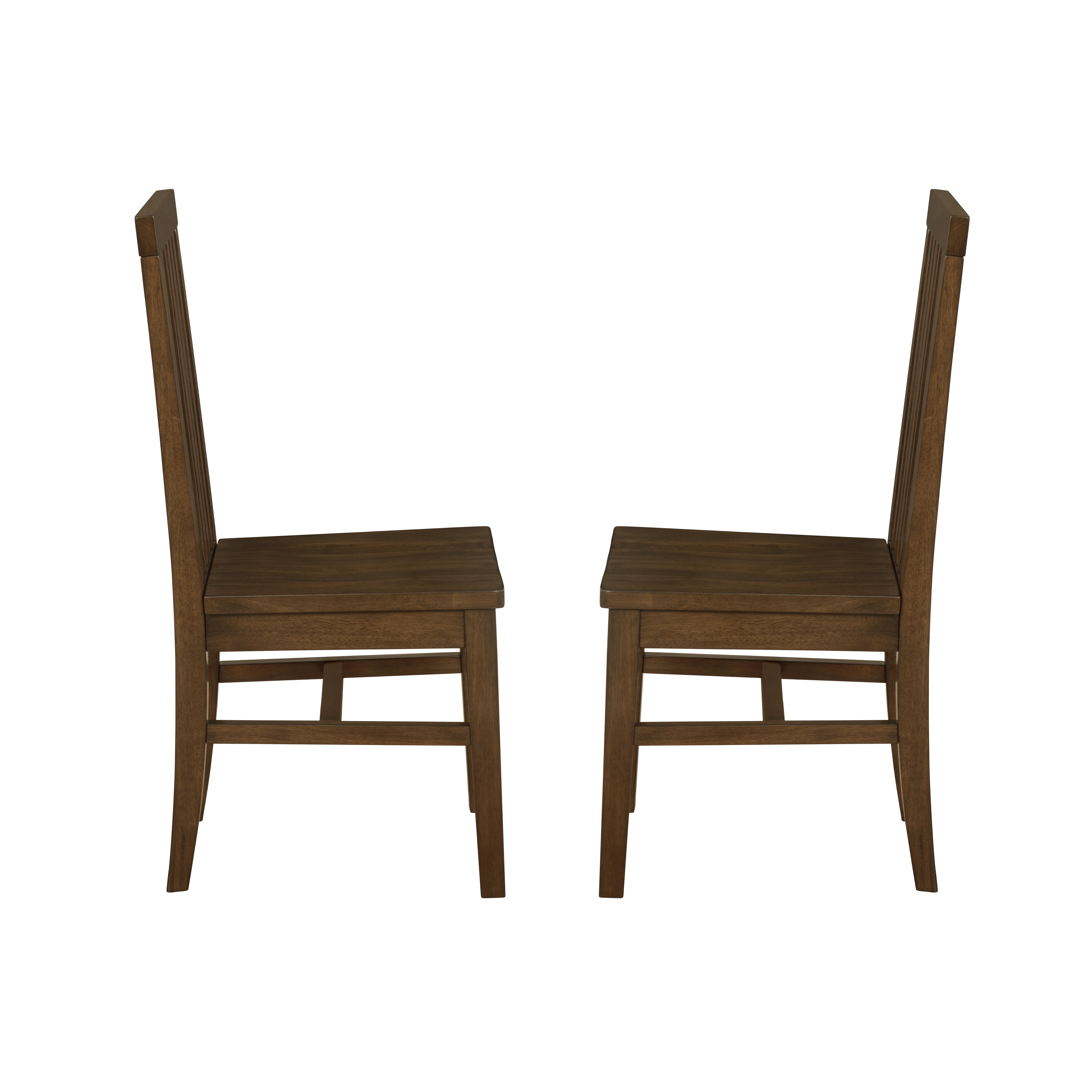 Linon Percival Indoor Wood Dining Side Chair, Set of 2, Walnut