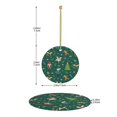 thumbnail image 4 of Adorno navideño colgante de Feliz Navidad para árbol de Navidad - Decoraciones colgantes de cerámica para fiestas - Ideas para regalar adornos navideños, 4 of 8