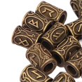 thumbnail image 3 of Lot de 24 perles vintage pour cheveux et barbe, grand trou, pour dreadlocks, pour hommes et femmes, décoration capillaire, 10 x 13 mm, 3 of 4
