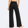 thumbnail image 6 of MLDRA Wide Leg Sweatpants Yoga Pants for Woman with Pockets High Waisted Stretch Loose Casual Lounge Pants Black, 6 of 9