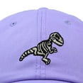 thumbnail image 2 of Dalix Fossil Embroidered Dinosaur T Rex Cotton Dad Hat Baseball Cap Adjustable Mens in Lavender, 2 of 5