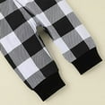 thumbnail image 3 of StylesILove Baby Toddler Boys MAMA'S & DADDY'S BOY Black Long Sleeve T-Shirt, Plaid Pants and Hat 3pcs Fall Winter Outfit (Mama's Boy, 24 Months), 3 of 8