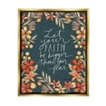 thumbnail image 3 of Stupell Industries Faith Over Fear Religious Calligraphy Patterned Floral Border Graphic Art Metallic Gold Floating Framed Canvas Print Wall Art, Design by Katie Doucette, 3 of 5