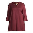 thumbnail image 6 of Ella Samani Women's Plus Size Bell Sleeve V-Neck Dress, 6 of 6